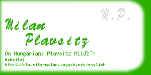 milan plavsitz business card